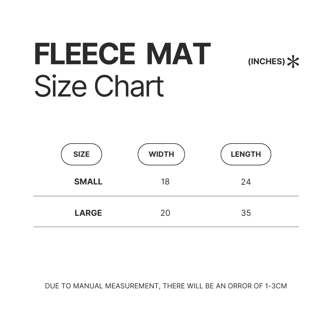 Fleece Mat Size Chart - Dragon Ball Z EU Store