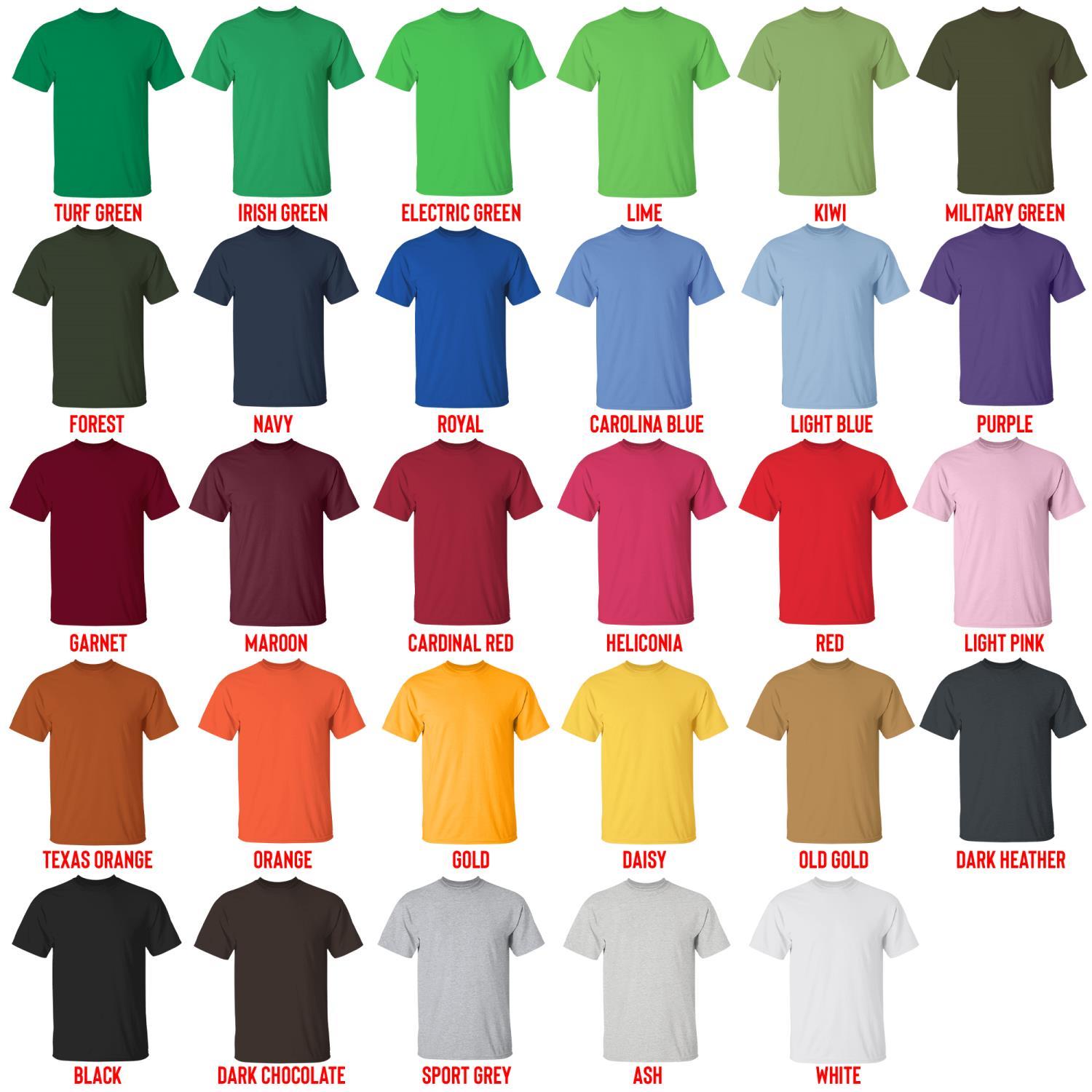 t shirt color chart - Dragon Ball Z EU Store