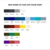 tank top color chart - Dragon Ball Z EU Store
