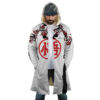 Goku Red Instinct Dragon Ball Z AOP Hooded Cloak Coat FRONT Mockup - Dragon Ball Z EU Store